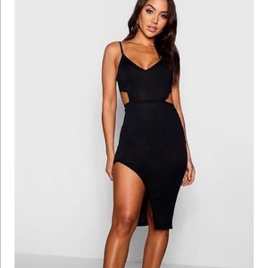 Cut out detail thigh spilt midi